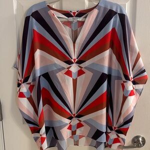 CROSBY by Mollie Burch Multicolor Geometric Blouse